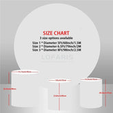 Lofaris Circle Abc Pattern White Graduation Day Backdrop Kit